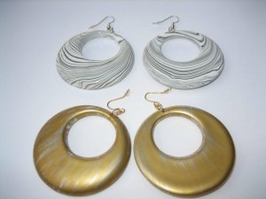 earrings - Italian marble