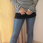 Long Sleeve Black & White Top