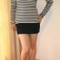Long Sleeve Black & White Top