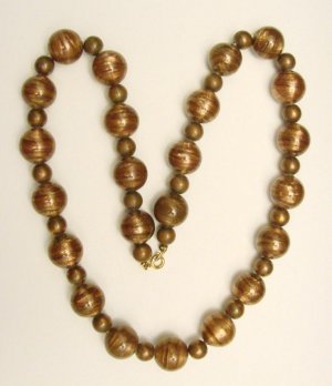 GOLDSTONE & COPPER BEAD NECKLACE