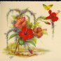 EG Barnhill 1930s Signed Old Florida Print Hibiscus Highwaymen Style Mint!