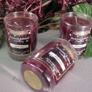 Mulberry Scented Glass Tumbler Wax Votive Candle 3 Oz.