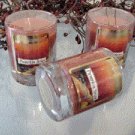 Pumpkin Spice Scented Glass Tumbler Wax Votive Candle 3 Oz.