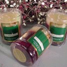 Mulberry/Vanilla Scented Glass Tumbler Wax Votive Candle 3 Oz.