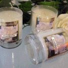 Gardenia Scented Glass Tumbler Wax Votive Candle 3 Oz.