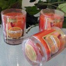 Orange Vanilla Scented Glass Tumbler Wax Votive Candle 3 Oz.