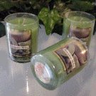 Honeydew Melon Scented Glass Tumbler Wax Votive Candle 3 Oz.