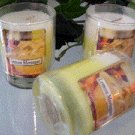 Lemon Meringue Scented Glass Tumbler Wax Votive Candle 3 Oz.
