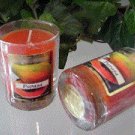 Papaya Scented Glass Tumbler Wax Votive Candle 3 Oz.
