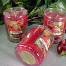 Strawberry Scented Glass Tumbler Wax Votive Candle 3 Oz.