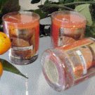 Tangerine Scented Glass Tumbler Wax Votive Candle 3 Oz.