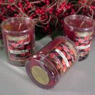 Black Cherry Scented Glass Tumbler Wax Votive Candle 3 Oz.