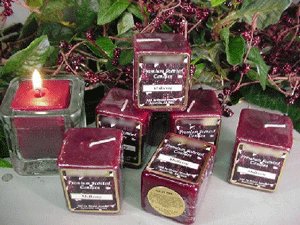 Mulberry Scented Hand Poured 3oz Square Votive Candle