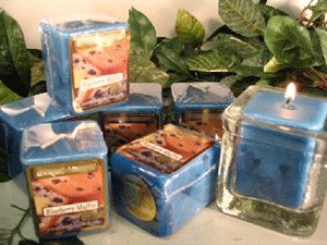 Blueberry Muffin Scented Bakery Hand Poured 3oz Square Votive Candle
