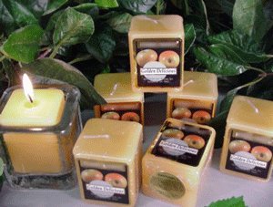 Golden Delicious Apple Scented Hand Poured 3oz Square Votive Candle