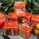Tangerine Citrus Scented Hand Poured 3oz Square Votive Candle
