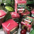 Cranberry Scented Hand Poured 3oz Square Votive Candle
