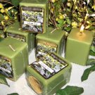 Green Tea Herbal Scented Hand Poured 3oz Square Votive Candle