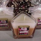 Cappuccino Scented Triangle Glass Jar Candle  7 Oz.