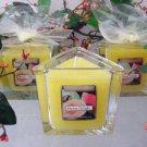 Melon Delight Scented Triangle Glass Jar Candle  7 Oz.