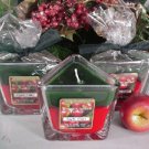 Apple Cider Scented Triangle Glass Jar Candle  7 Oz.