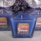 Blueberry Muffin Scented Triangle Glass Jar Candle  7 Oz.