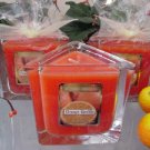 Orange Vanilla Scented Triangle Glass Jar Candle  7 Oz.