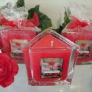 Fresh Floral Scented Triangle Glass Jar Candle  7 Oz.