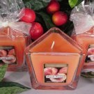 Peach Nectar Scented Triangle Glass Jar Candle  7 Oz.