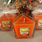 Papaya Scented Triangle Glass Jar Candle  7 Oz.