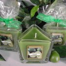 Lime Scented Triangle Glass Jar Candle  7 Oz.