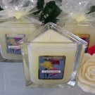 Carnation Scented Triangle Glass Jar Candle  7 Oz.
