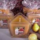 Spiced Pear Scented Triangle Glass Jar Candle  7 Oz.