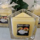 Golden Delicious Apple Scented Triangle Glass Jar Candle  7 Oz.