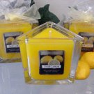 Fresh Lemon Scented Triangle Glass Jar Candle  7 Oz.
