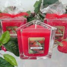 Strawberry Scented Triangle Glass Jar Candle  7 Oz.