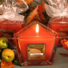 Tangerine Scented Triangle Glass Jar Candle  7 Oz.