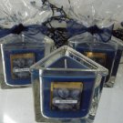 Blueberry Scented Triangle Glass Jar Candle  7 Oz.