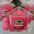 Pink Grapefruit Scented Triangle Glass Jar Candle  7 Oz.