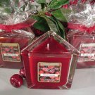 Black Cherry Scented Triangle Glass Jar Candle  7 Oz.