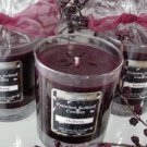 Mulberry Scented Glass Tumbler Wax Jar Candle 7.5 Oz.