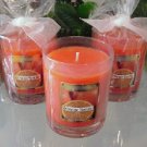 Orange Vanilla Scented Glass Tumbler Wax Jar Candle 7.5 Oz.