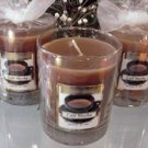 Cafe Mocha Scented Glass Tumbler Wax Jar Candle 7.5 Oz.