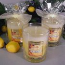 Lemon Meringue Scented Glass Tumbler Wax Jar Candle 7.5 Oz.