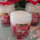 Peppermint Scented Glass Tumbler Wax Jar Candle 7.5 Oz.