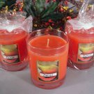 Papaya Scented Glass Tumbler Wax Jar Candle 7.5 Oz.