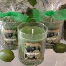 Lime Scented Glass Tumbler Wax Jar Candle 7.5 Oz.