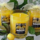 Fresh Lemon Scented Glass Tumbler Wax Jar Candle 7.5 Oz.