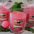 Pink Grapefruit Scented Glass Tumbler Wax Jar Candle 7.5 Oz.