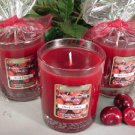Black Cherry Scented Glass Tumbler Wax Jar Candle 7.5 Oz.